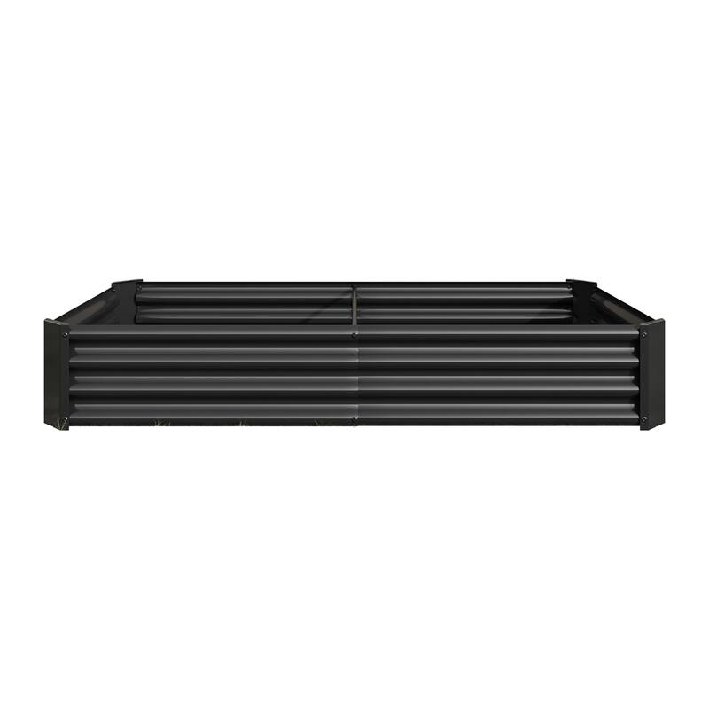 GDFStudio - Large Oval Metal Raised Garden Bed for Vegetables, Flowers, and Plants, Outdoor Backyard Planter Box