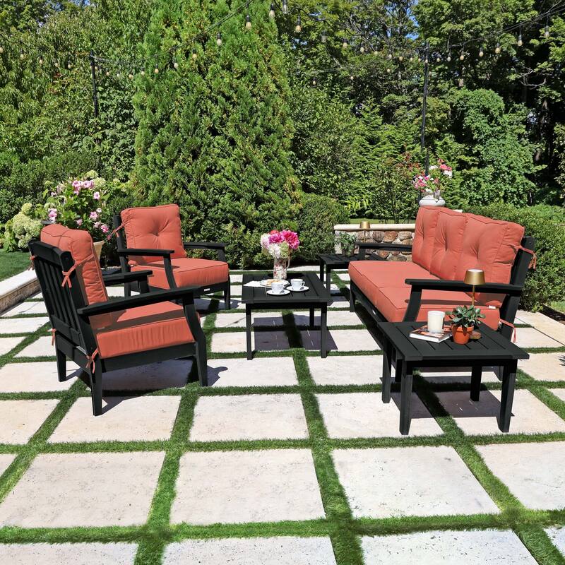 HIGHWOOD Lehigh 6-Piece Couch and Chair Deep Seating Set