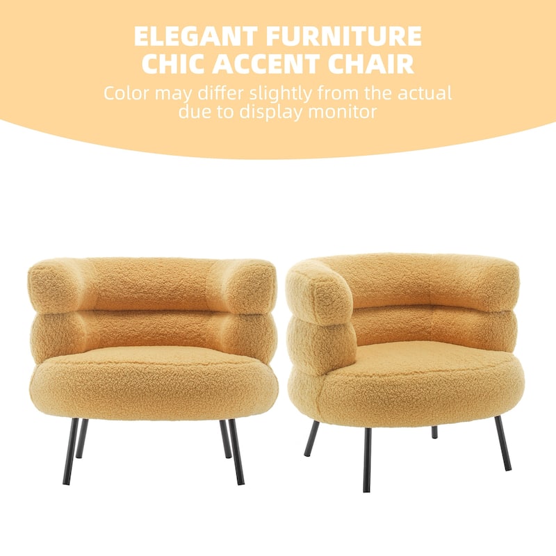 XINMICS Modern Accent Chair Upholstered Armchair for Living Room, Bedroom