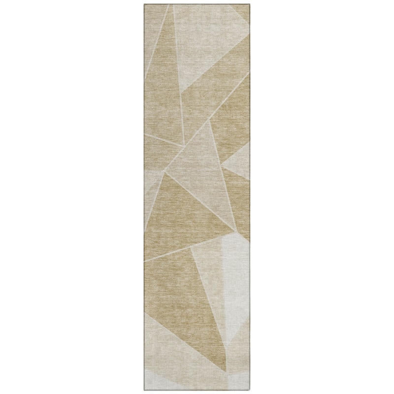 Machine Washable Indoor/ Outdoor Chantille Contemporary Mosaic Rug