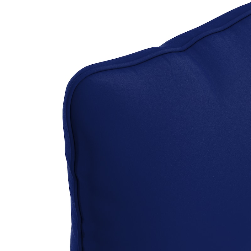 California Umbrella Outdoor Deep Seat Cushion Set, 24" x 48", Sunbrella Fabric, Densified Fiber Fill