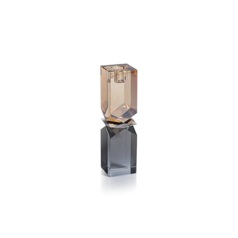 Verdun Artistry Crystal Glass Candlestick - Large - 2-Tone