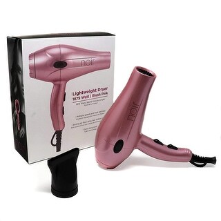 Shop Noir Lightweight 1875 Watt Salon Quality Hair Dryer Concentrator Nozzle Included Overstock 31951781