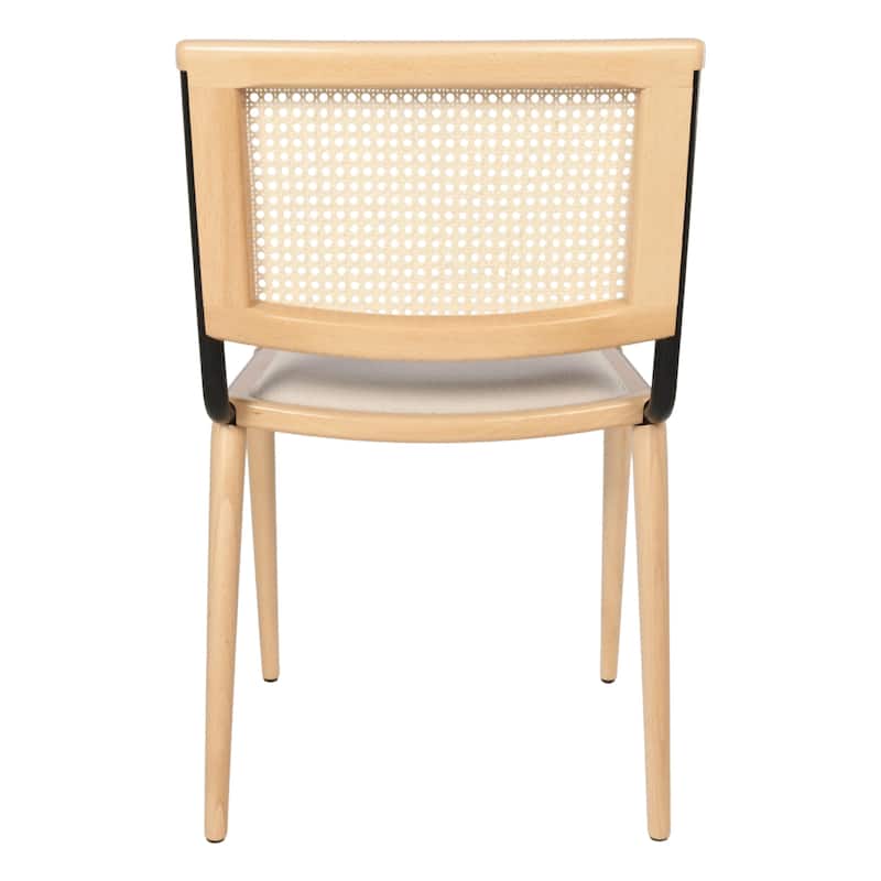 Breuer Chair Company Rereke Dining Side Chair w/ Padded Seat Beech Wood Cane Back Steel Frame & Wooden Legs (Made in Italy)