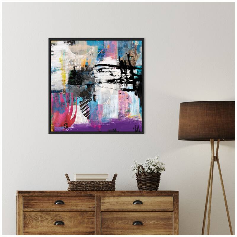 Kate and Laurel NC Endless Thoughts by Nikki Chu Framed Canvas Wall Art Print