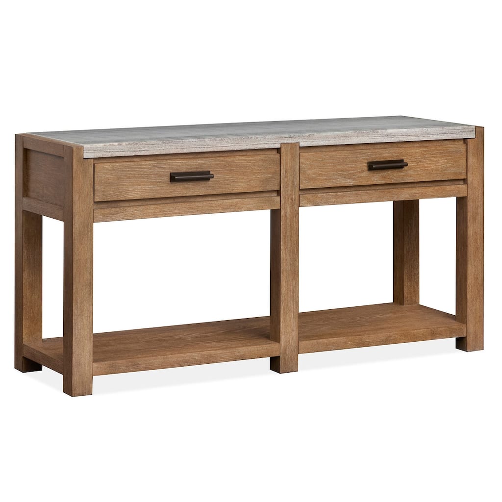 Magnussen Home Plum Creek Sierra Brown Rectangular Sofa Table - 56''W x 17''D x 28''H