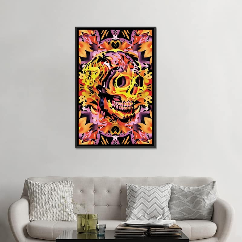 iCanvas "Skull V" by Ali Gulec Framed