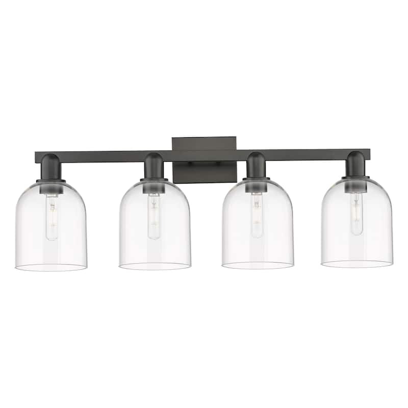 Innovations Lighting 716-4W-12-33 Bella Vanity Bella 4 Light 33" Wide - Matte Black / Clear