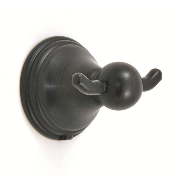 Stone Mill Hardware - Oil Rubbed Bronze Lancaster Double Robe Hook - Brown