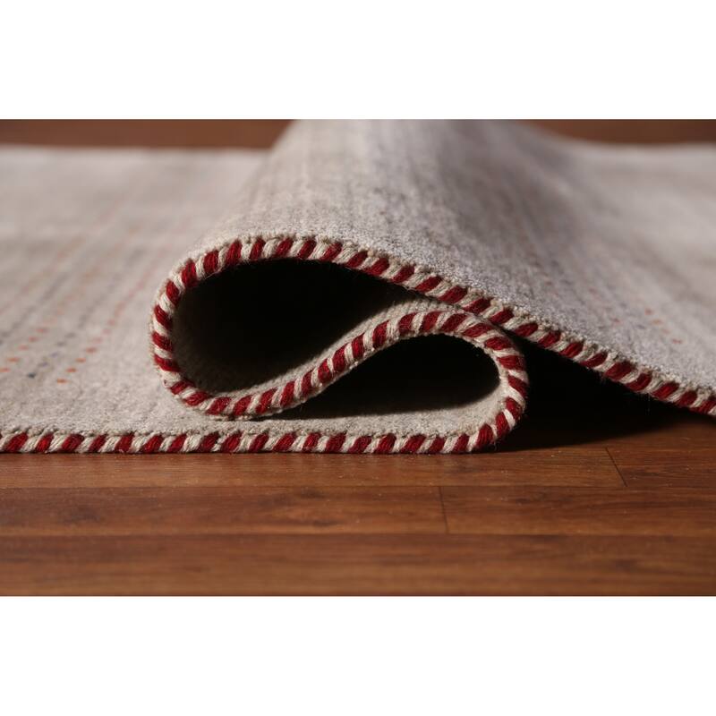 Gabbeh Indian Area Rug Handmade Multi-Color Wool Carpet - 5'0" x 7'9"