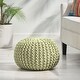 preview thumbnail 31 of 62, Moro Handcrafted Modern Cotton Pouf by Christopher Knight Home Green