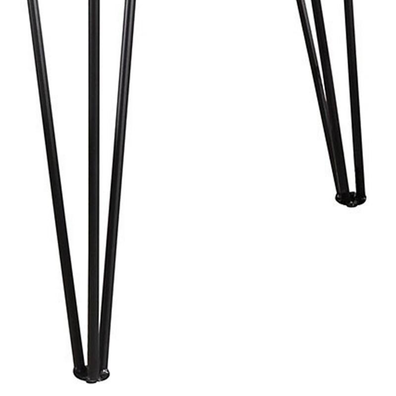 Moka 80 Inch Dining Table, Live Edge Brown Gray Sheesham Wood, Hairpin Legs