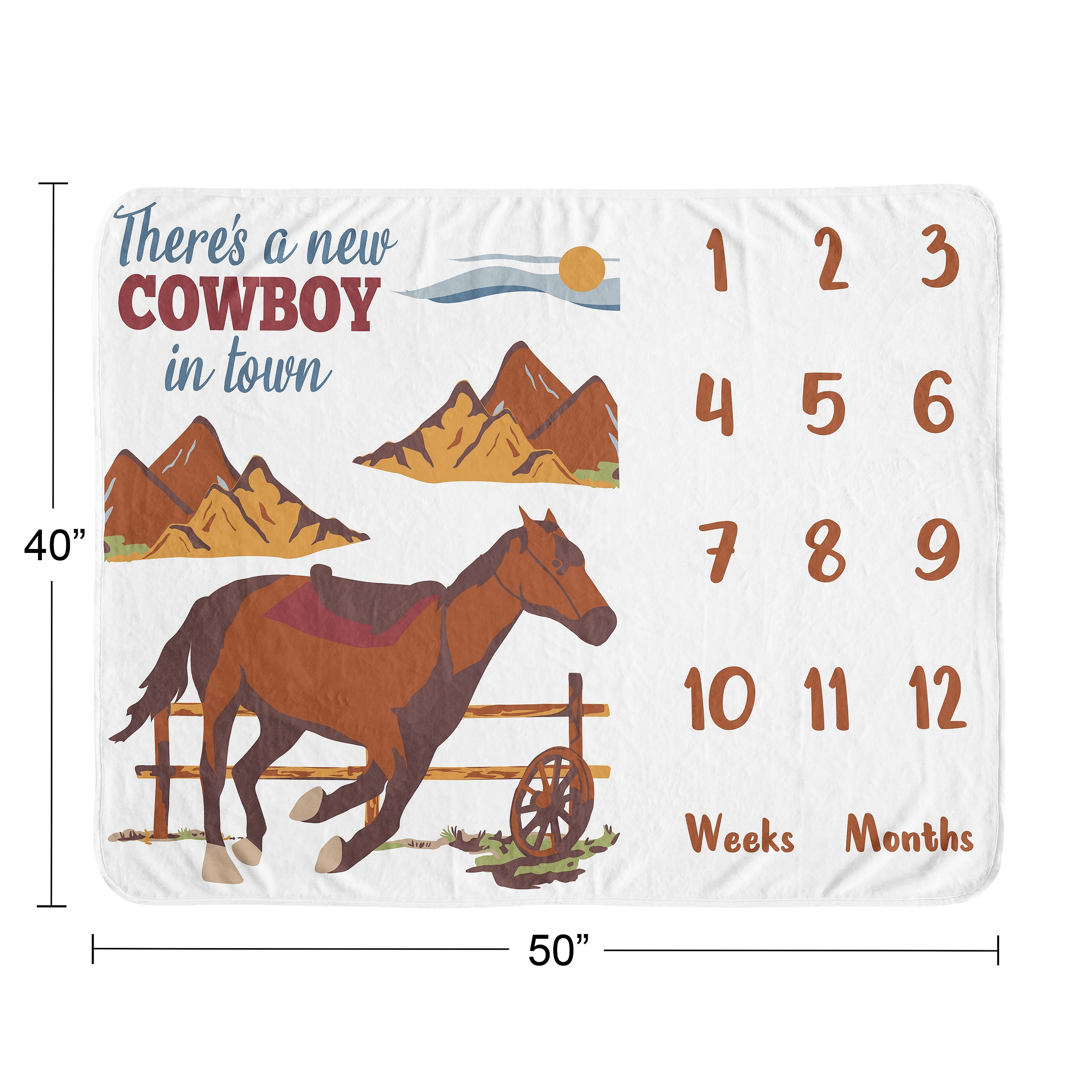 Western milestone blanket discount