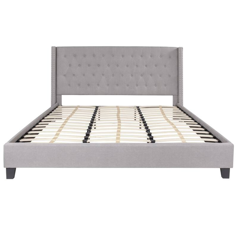 Tufted Platform Bed with 10 Inch Pocket Spring Mattress