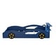preview thumbnail 4 of 19, Roomfitters Wooden Race Car Platform Bed, Car-Shaped Twin Bed with Wheels for Teens, Blue