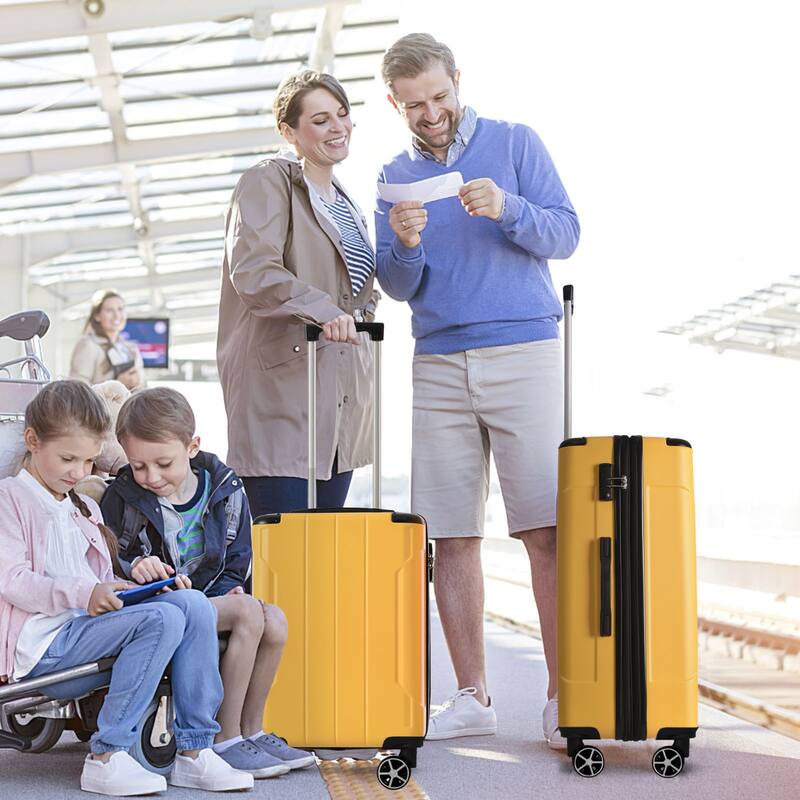 Luggage 3 Piece Sets Expandable Hardside Lightweight Suitcase with Double Spinner Wheels TSA Lock, for Men and Women