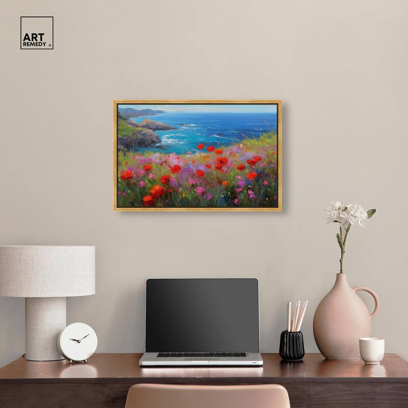 Ocean View Bloom II Canvas by Art Remedy