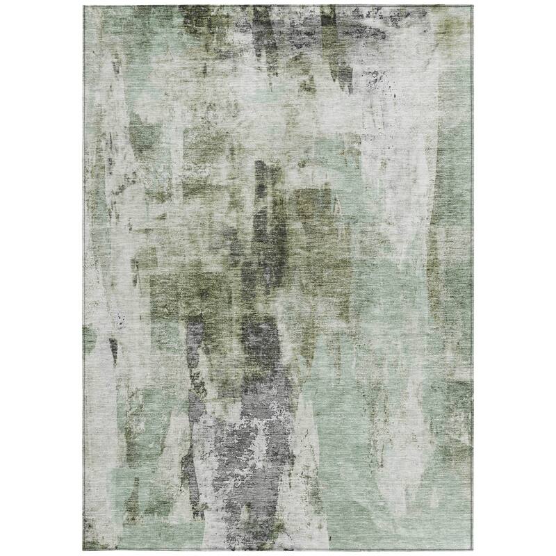 HomeRoots Abstract Transitional Rectangle Outdoor Rug