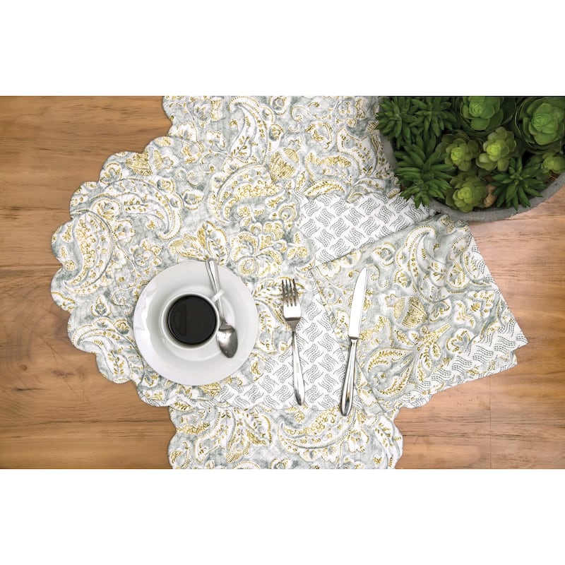 Volterra Damask Cotton Reversible Napkin Set of 6 - Set of 6