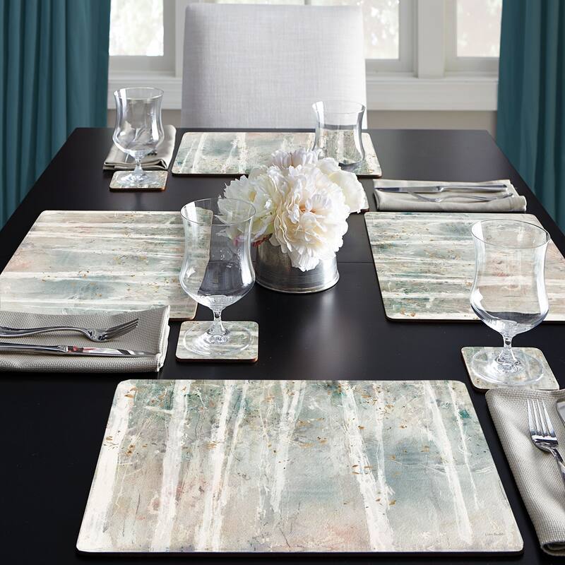 Cala Home Hardboard Placemats Woodland Walk Set of 4 15.5x11.25x