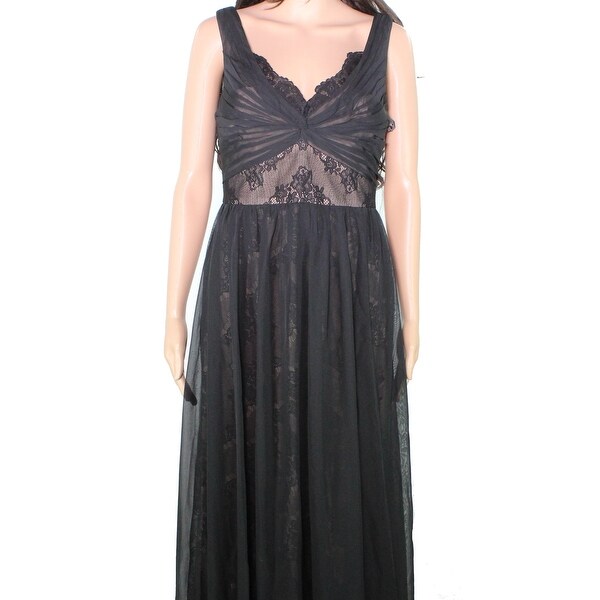 vera wang black lace dress