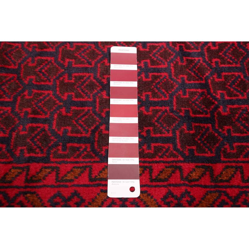 ECARPETGALLERY Hand-knotted Teimani Red Wool Rug - 3'3 x 6'6