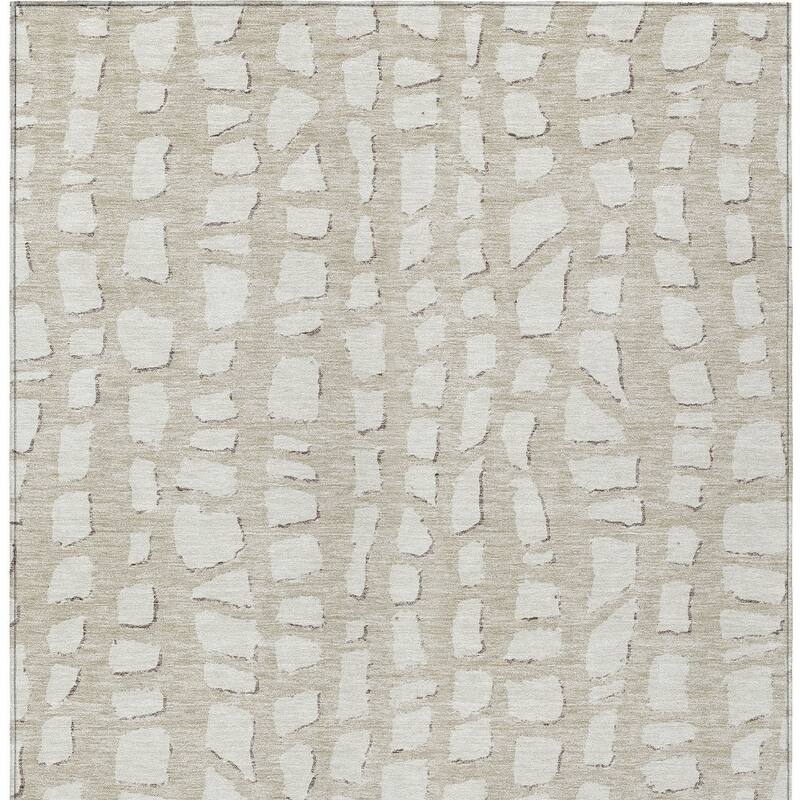 HomeRoots Abstract Transitional Rectangle Outdoor Rug