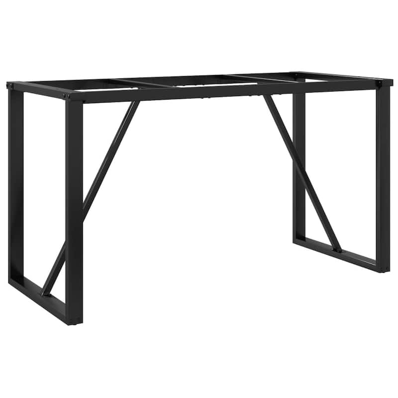 vidaXL Dining Table Leg Black Powder-coated steel Medium Industrial - 23.6 x 47.2 x 28.7 in