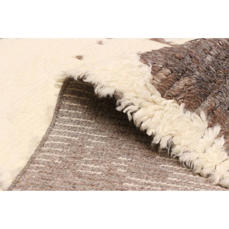 ECARPETGALLERY Hand-knotted Tangier Cream Silk, Wool Rug - 8'1 x 9'11