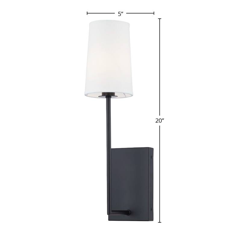 Reeves Metal Portable Plug-in Wall Sconce, Matte Black - Matte Black