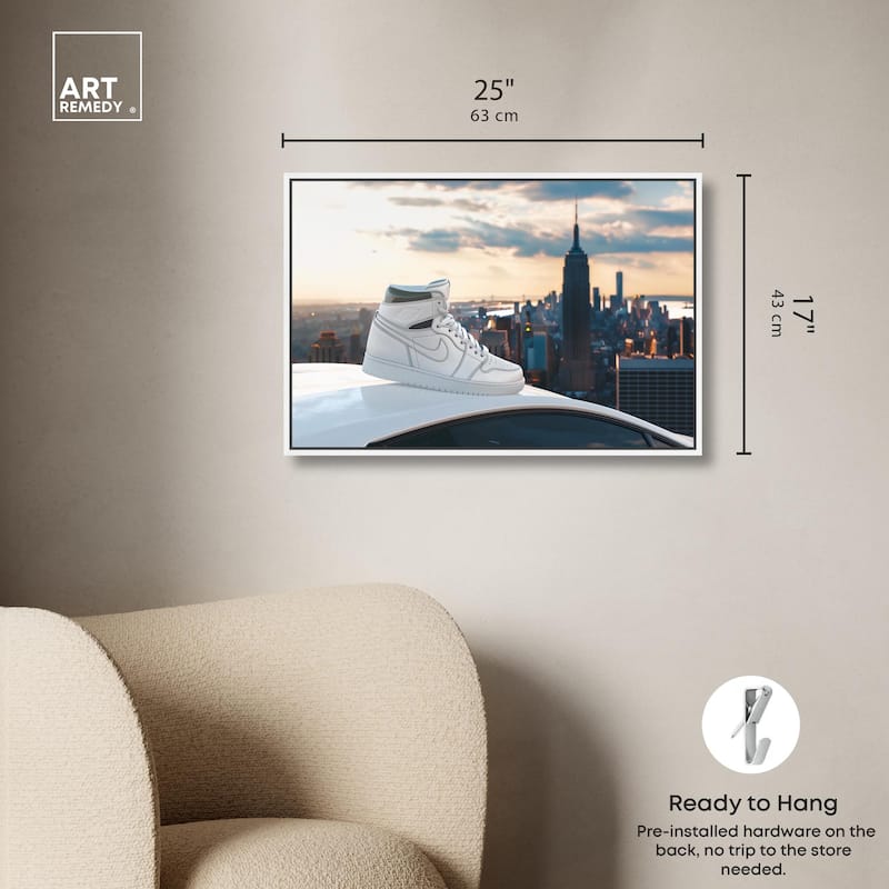 City Car and Sneakers Canvas by Art Remedy