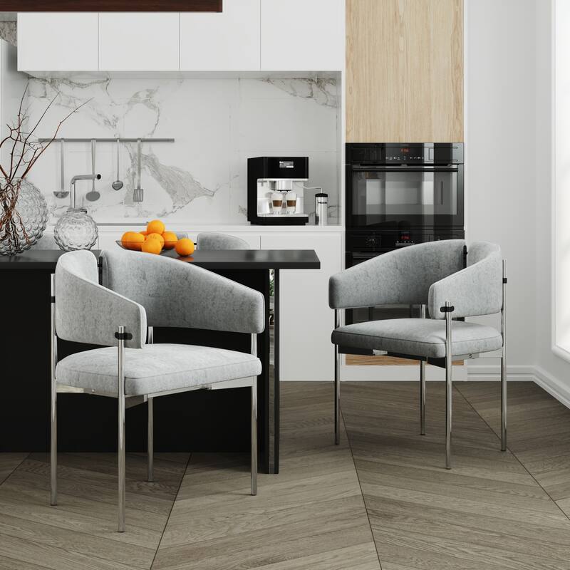 Classic and Luxurious Barrel Dining Chairs with Arms