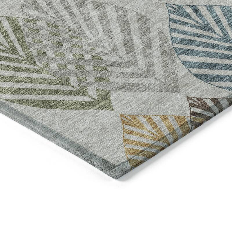 HomeRoots Floral Transitional Rectangle Outdoor Rug