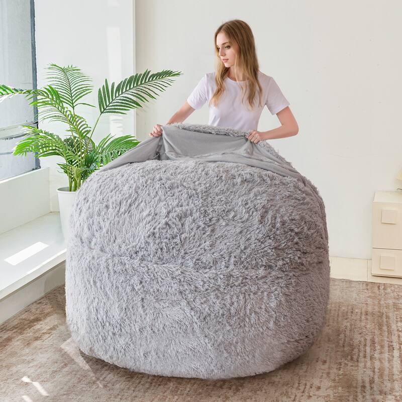 Giant Convertible Bean Bag Chair, Folds from Beanbag to Floor Mattress Bed