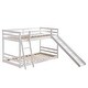 preview thumbnail 2 of 13, Elevated Cross Guard Rail With Slide Twin Pine Wooden Bed
