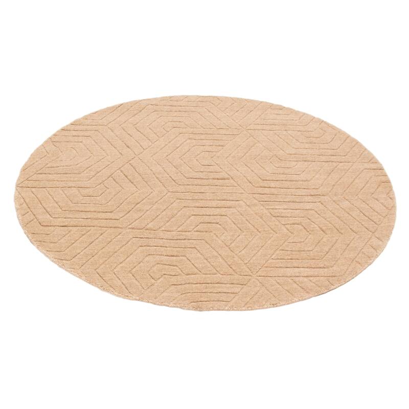 Kashkuli Gabbeh Tan Rug 5'4" x 5'4" - 5'4 x 5'4
