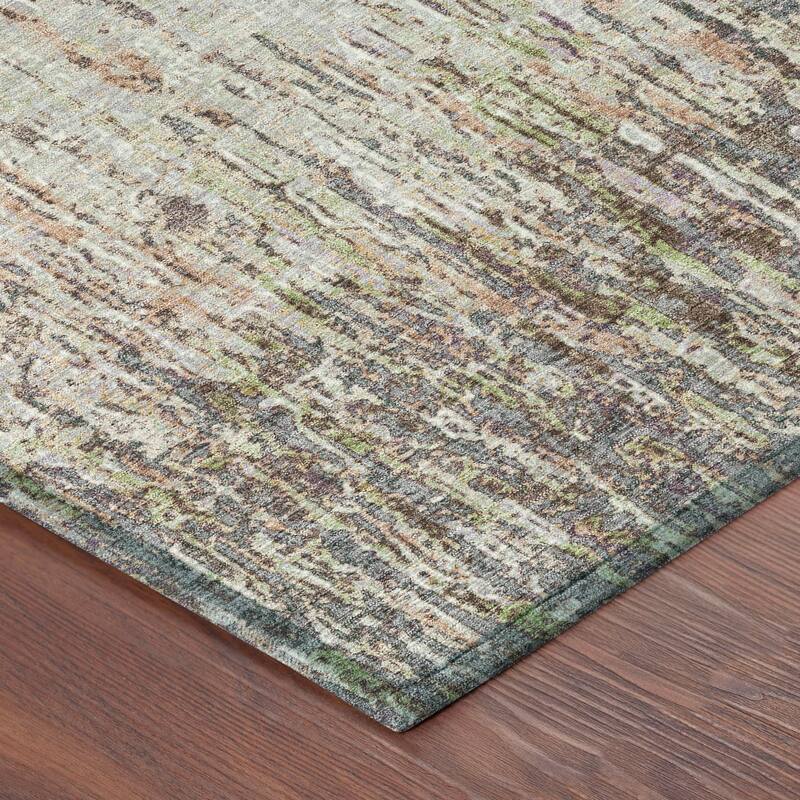 Machine Washable Indoor/ Outdoor Abstract Moxy Chantille Rug
