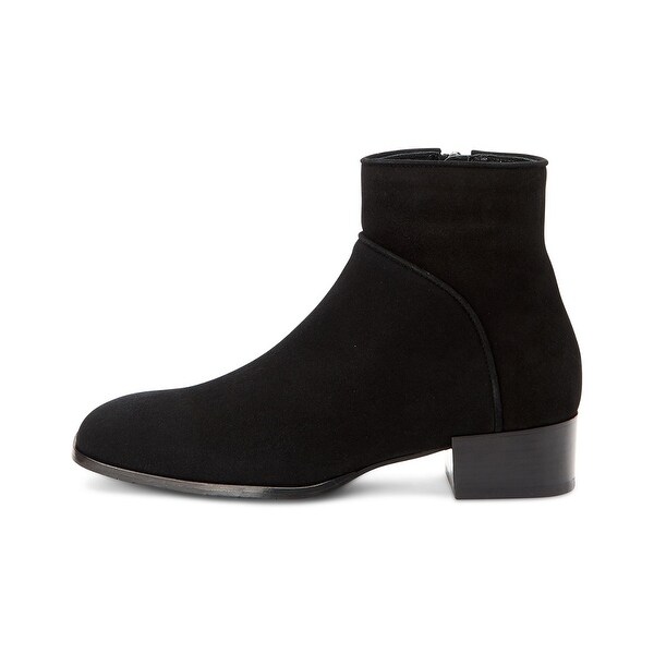 aquatalia black suede booties