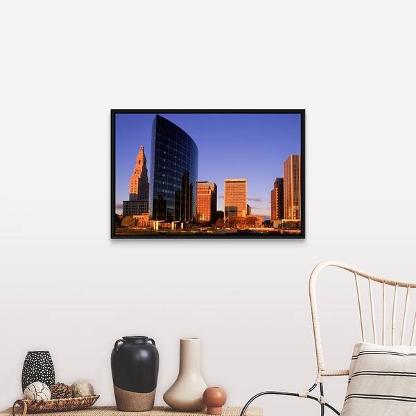 Shop Hartford Skyline At Dawn Hartford Ct Black Float Frame