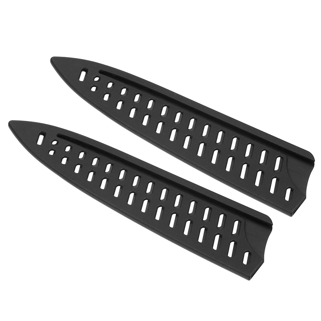 2Pcs PP Kitchen Knife Sheath Cover Sleeves Portable for 8" Chef Knife, Black