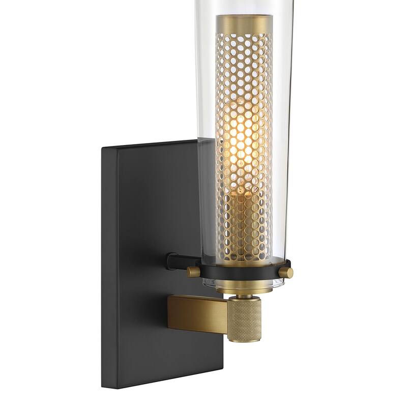 Minka Lavery 2181 Emmerham 12" Tall Wall Sconce with Clear Glass Shade