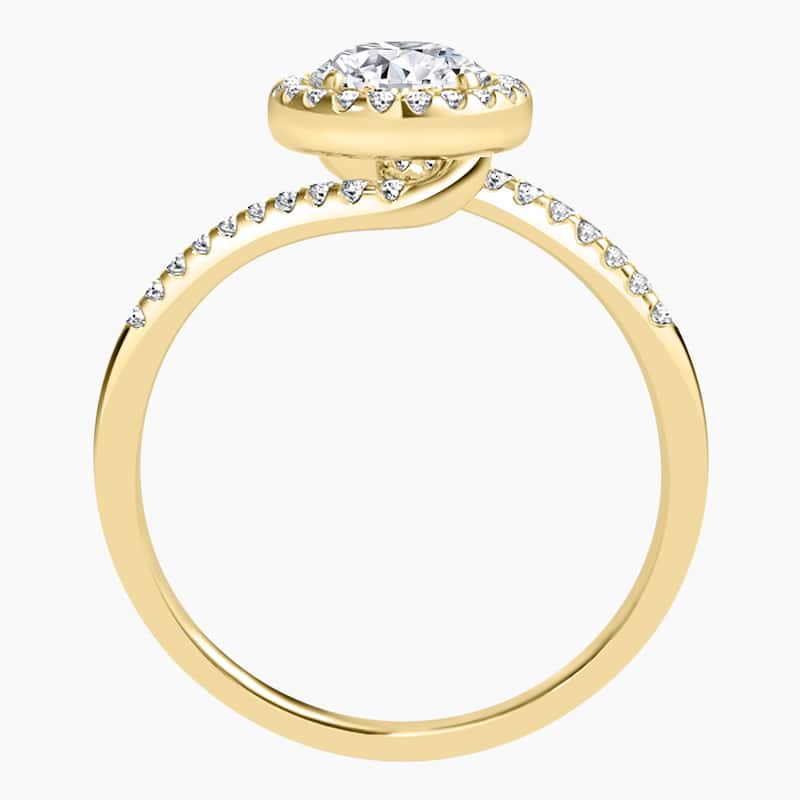 Auriya 14k Gold Round Lab Grown Bypass Halo Engagement Ring 1.00 to 5.00 ct. tw. (F-G, VS)