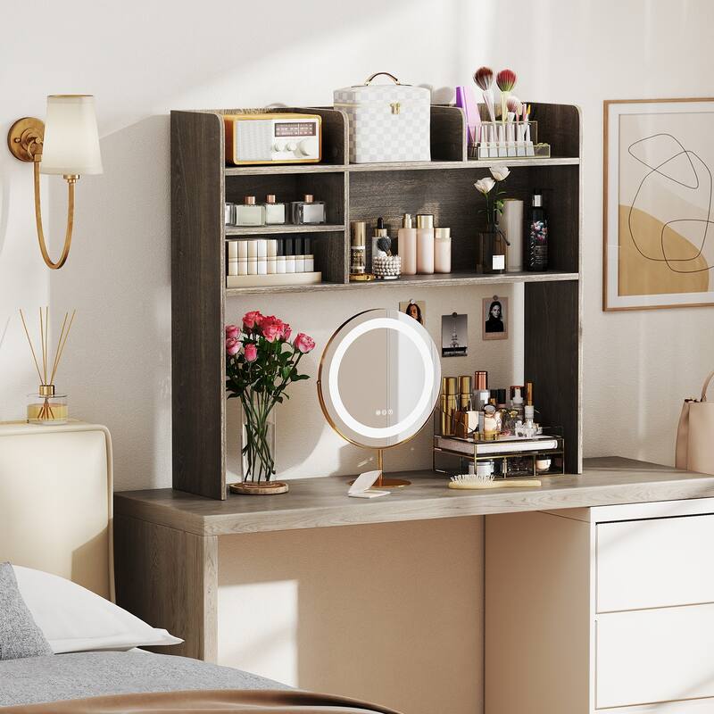 Gymax 3-Tier Desktop Bookshelf w/ 6 Shelves Desk Organizer for