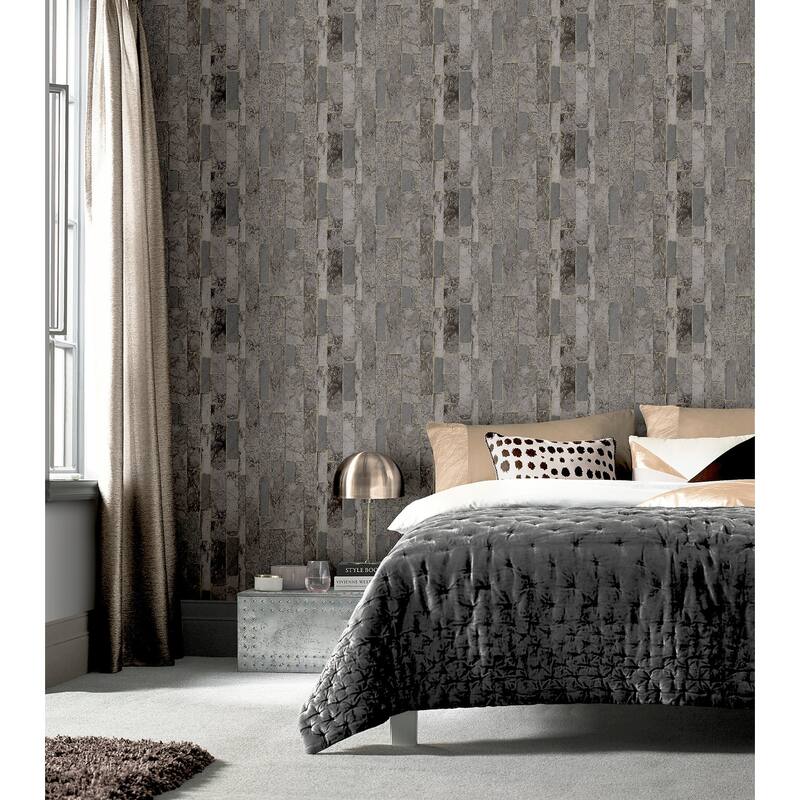 Arthouse Kintsugi Black Geometric Wallpaper