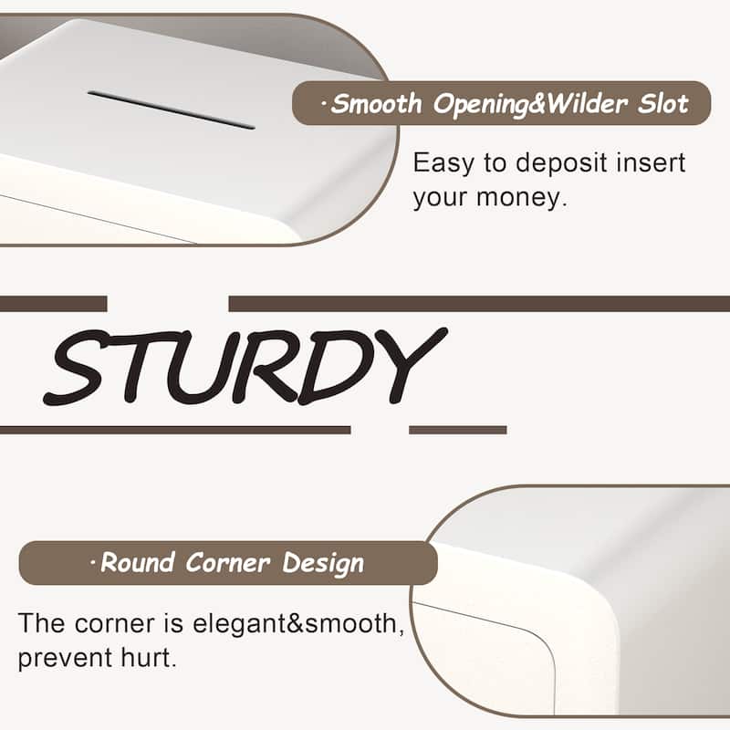 Secure Safe With Key And Password Money Home Safe, 0.23 Cubic Feet Small Safe, Mini Storage Cabinet