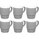 preview thumbnail 9 of 54, Ceramic Stacking Coffee Mug Tea Cup Dishwasher Safe Set of 6 - Large 18 Ounce