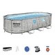 preview thumbnail 1 of 6, Bestway Power Steel Swim Vista 18' x 9' x 48" Above Ground Swimming Pool Set