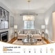 preview thumbnail 8 of 10, 5-Light Modern Candlestick Hanging Linear Chandelier Lighting with Glass Sheet for Kitchen Island