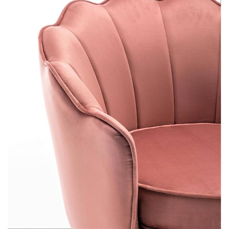 Cavett 28.3" Wide Velvet Accent Chair with Metal Legs