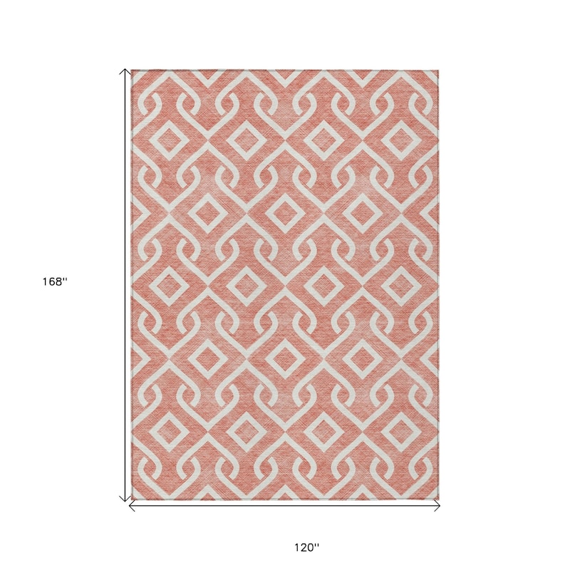 HomeRoots Geometric Transitional Rectangle Outdoor Rug